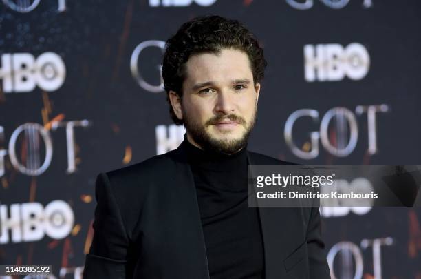 Kit Harington attends "Game Of Thrones" Season 8 Premiere on April 03, 2019 in New York City.