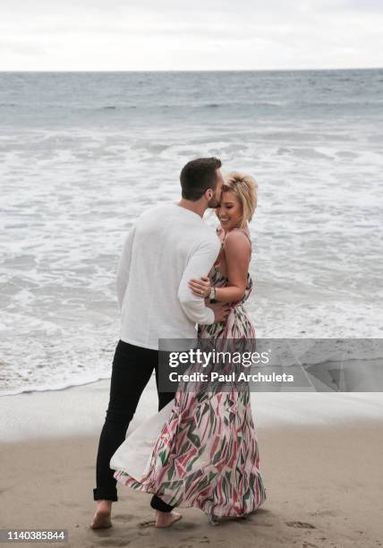 Savannah Chrisley and Nic Kerdiles celebrate their Engagement on March 27, 2019 in Santa Monica, California.