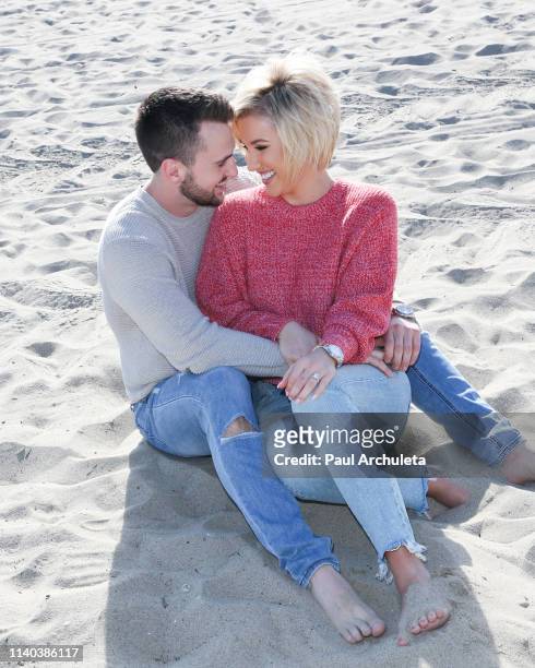 Savannah Chrisley and Nic Kerdiles celebrate their Engagement on March 27, 2019 in Santa Monica, California.