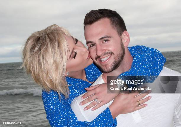 Savannah Chrisley and Nic Kerdiles celebrate their Engagement on March 27, 2019 in Santa Monica, California.