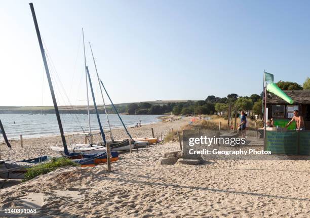 Early morning quiet at Knoll beach, Studland Bay, Swanage, Dorset, England, UK.