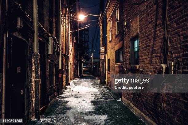 dark alley - pittsburgh, pa - dark alley stock pictures, royalty-free photos & images