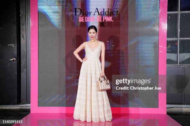 Sun Mi attends Dior Addict Stellar Shine launch at Layers 57 on April 04, 2019 in Seoul, South Korea.