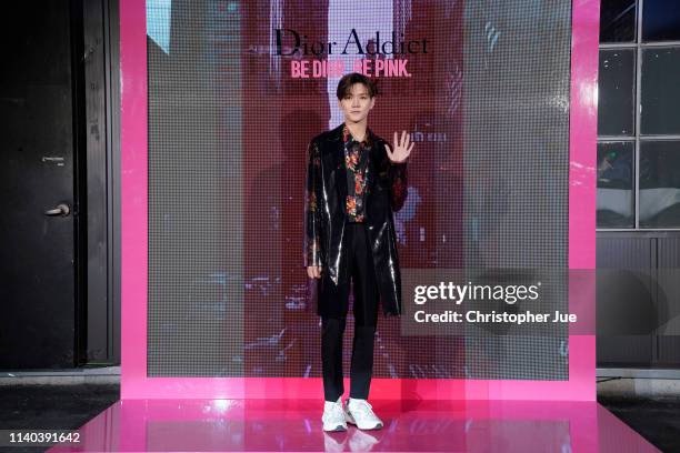 Ren of boyband goup NU"EST attends Dior Addict Stellar Shine launch at Layers 57 on April 04, 2019 in Seoul, South Korea.