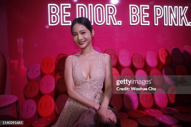 Joanne Tseng attends Dior Addict Stellar Shine launch at Layers 57 on April 04, 2019 in Seoul, South Korea.