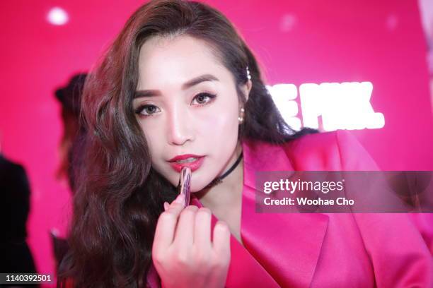 Pony Pong attends Dior Addict Stellar Shine launch at Layers 57 on April 04, 2019 in Seoul, South Korea.