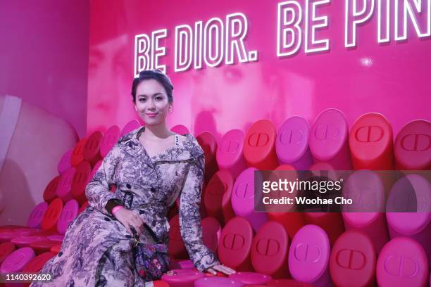 Sitty Salea attends Dior Addict Stellar Shine launch at Layers 57 on April 04, 2019 in Seoul, South Korea.