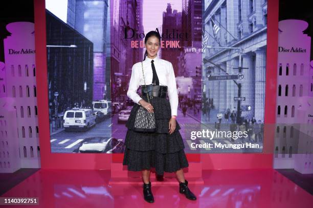 Paula Verhoeven attends Dior Addict Stellar Shine launch at Layers 57 on April 04, 2019 in Seoul, South Korea.