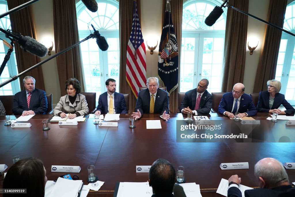 Trump Attends White House Opportunity And Revitalization Council Meeting