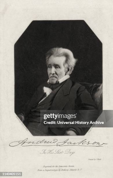 Andrew Jackson, in his Last Days, Engraving by Thomas Doney from Daguerreotype by Anthony, Edwards & Co..