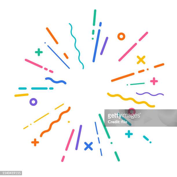 colorful modern explosion - party stock illustrations