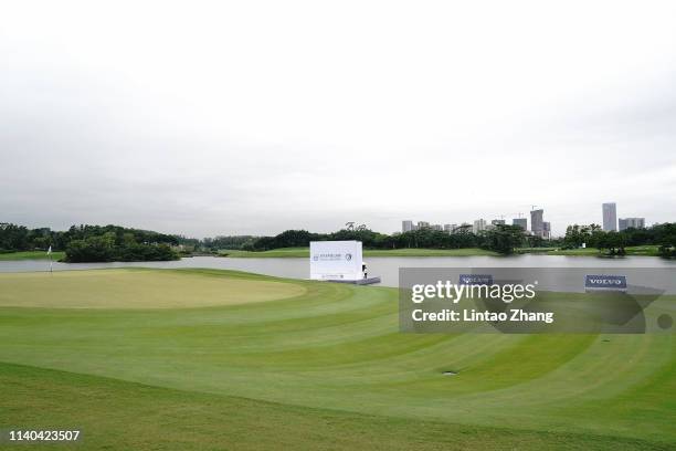 General view of the 18th hole during the pro-am prior to the start of the 2019 Volvo China Open at Genzon Golf Club on May 1, 2019 in Shenzhen, China.