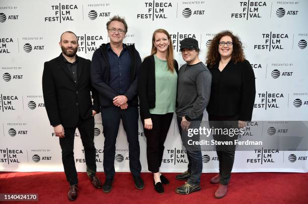 Nathan Halpern, Carolyn Hepburn, and Julie Goldman attend a screening of "One Child Nation" during the 2019 Tribeca Film Festival at SVA Theater on...