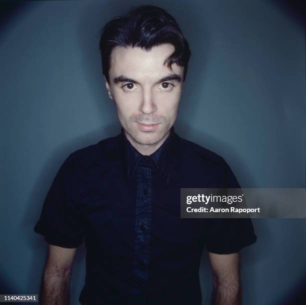 San Francisco Singer David Byrne of Talking Heads poses for a portrait in San Francisco, California.