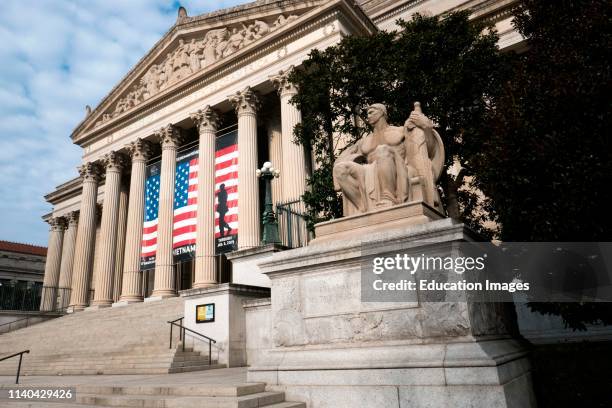 American flag displayed at the National Archives, Washington, D.C.