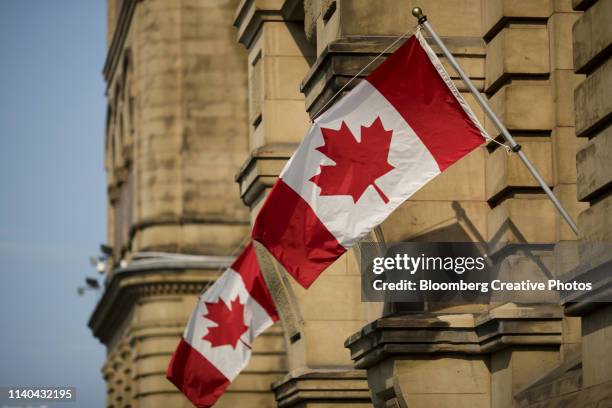 views of canada's capital - canadian flag stock pictures, royalty-free photos & images