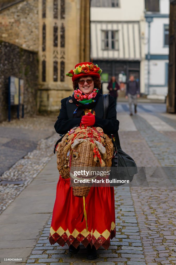 Morris Dancers Perform On May Day Morning At Sunrise