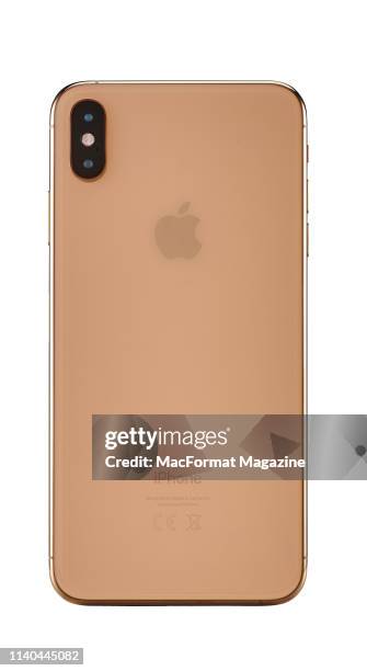 An Apple iPhone XS Max smartphone with a Gold finish, taken on October 2, 2018.