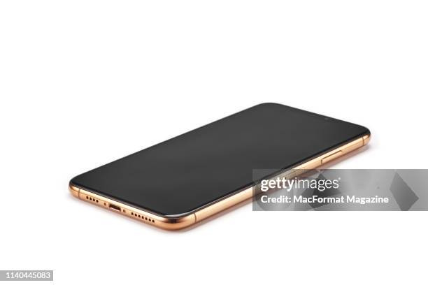 An Apple iPhone XS Max smartphone with a Gold finish, taken on October 2, 2018.