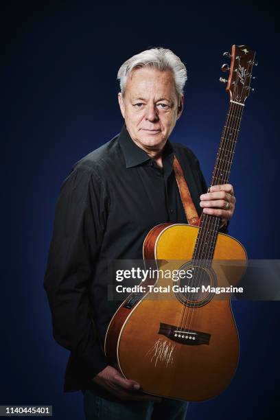 Portrait of Australian musician and fingerstyle guitarist Tommy Emmanuel, photographed in Bath, England on May 22, 2018.