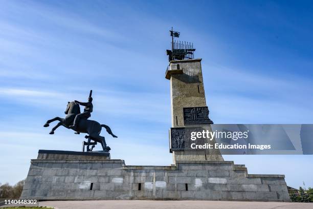 The Victory Monument to the heroes of Veliky Novgorod who fought in WWII in Veliky Novgorod, Novgorod Oblast, Russia.