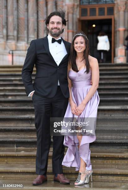 Camilla Thurlow and Jamie Jewitt attend the "Our Planet" global premiere at Natural History Museum on April 04, 2019 in London, England.