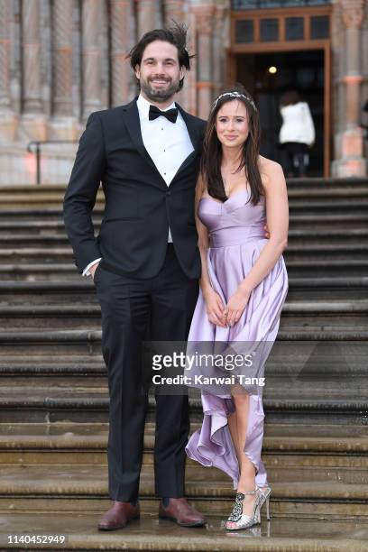 Camilla Thurlow and Jamie Jewitt attend the "Our Planet" global premiere at Natural History Museum on April 04, 2019 in London, England.