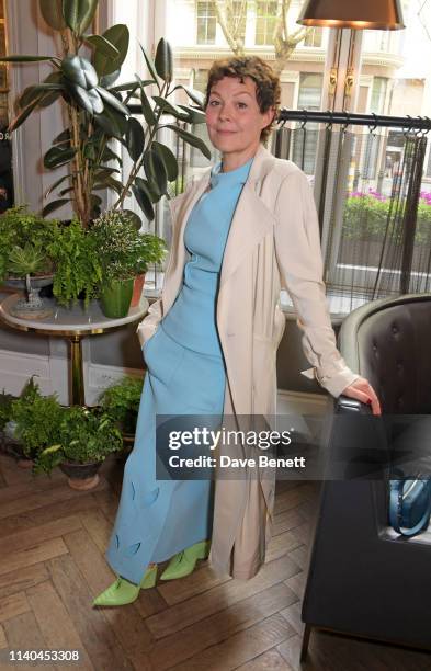 Helen McCrory attends a luncheon hosted by Roland Mouret in celebration of Women Filmmakers at the Corinthia Hotel London on May 1, 2019 in London,...