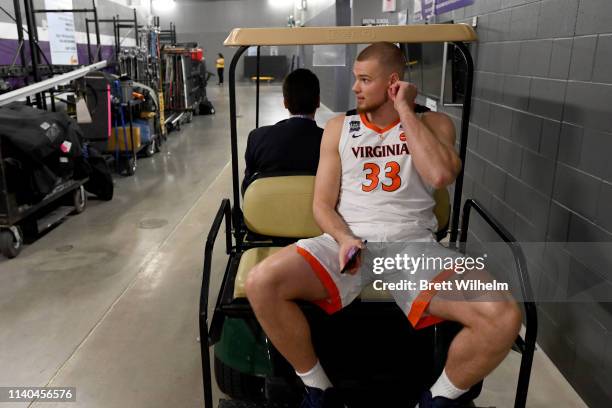 Jack Salt of the Virginia Cavaliers looks on ahead of the Men's Final Four at U.S. Bank Stadium on April 04, 2019 in Minneapolis, Minnesota.