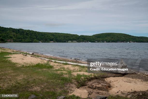 Scenic shoreline of Lake Superior, Munising, Michigan.