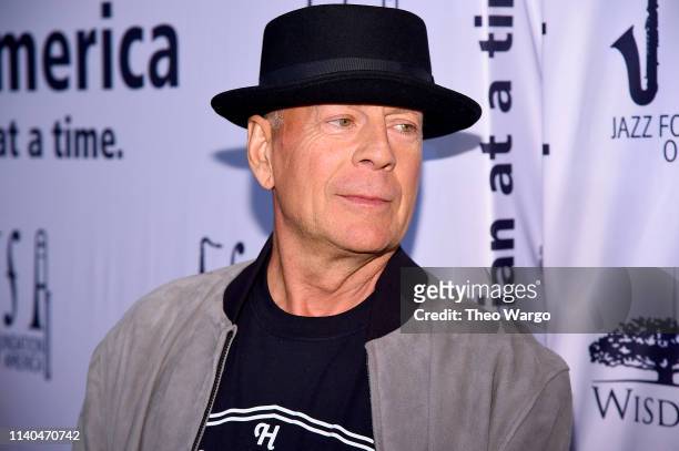 Bruce Willis attends the 17th Annual A Great Night In Harlem at The Apollo Theater on April 04, 2019 in New York City.
