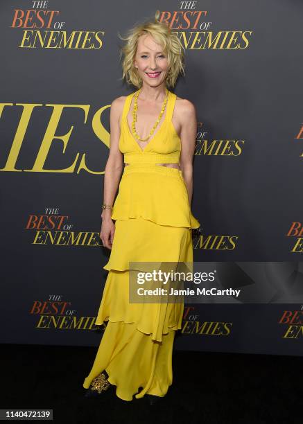 Anne Heche attends "The Best Of Enemies" New York Premiere at AMC Loews Lincoln Square on April 04, 2019 in New York City.