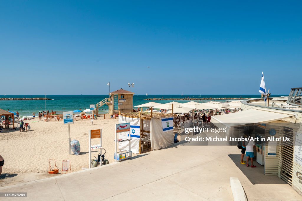 Sukkah on the beach, Tel Aviv, Israel