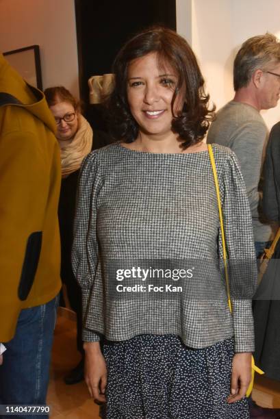 Tunisian director of "Beauty and the Dogs" Kaouther Ben Hania attends "CNC Aide Aux Cinemas Du Monde" Cocktail at CNC on April 4, 2019 in Paris,...