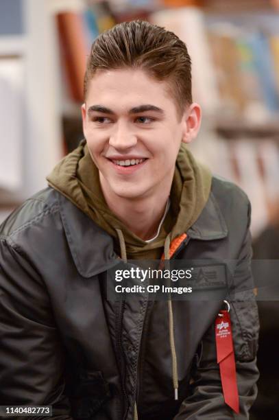 Hero Fiennes Tiffin attends the "After" book signing at Indigo Yorkdale on April 04, 2019 in Toronto, Canada.