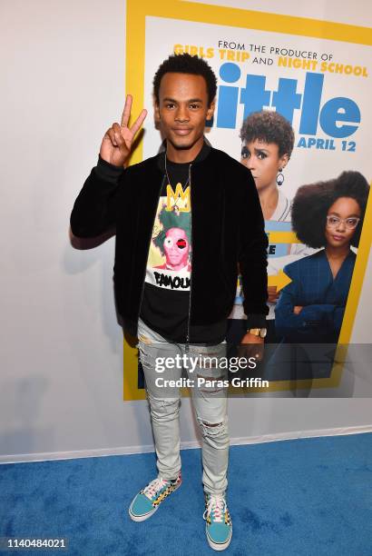 Actor Jelani Winston attends "Little" Atlanta red carpet screening at Regal Atlantic Station on April 04, 2019 in Atlanta, Georgia.