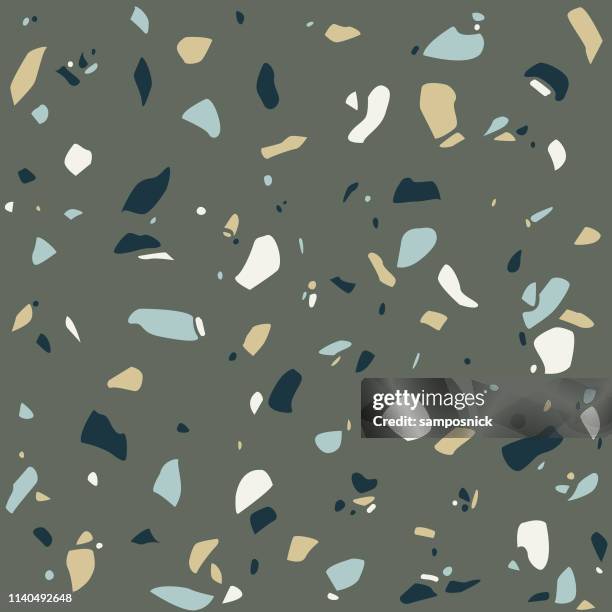 modern terrazzo stone seamless pattern - linoleum stock illustrations