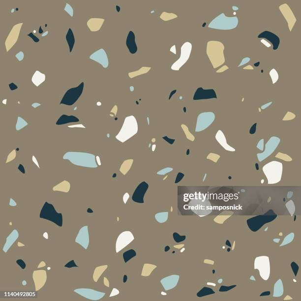 modern terrazzo stone seamless pattern - asbestos stock illustrations