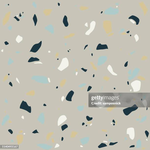 stockillustraties, clipart, cartoons en iconen met moderne terrazzo steen naadloze patroon - asbestos