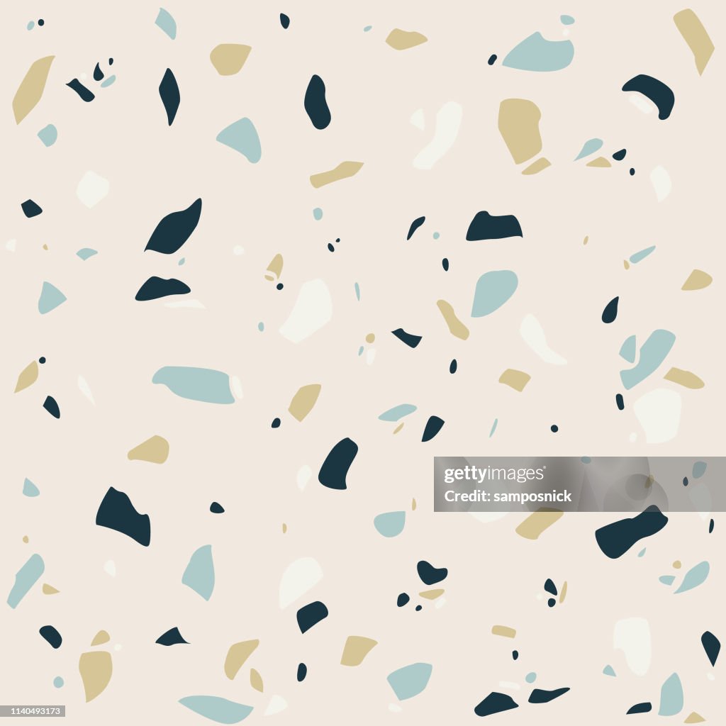 Millennial Pink Modern Terrazzo Stone Seamless Pattern