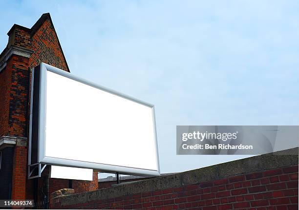 a blank billboard - london billboard stock pictures, royalty-free photos & images