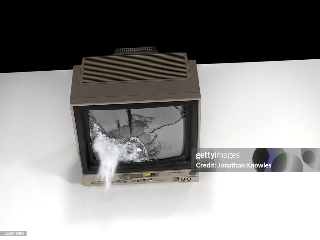 An exploding old tv
