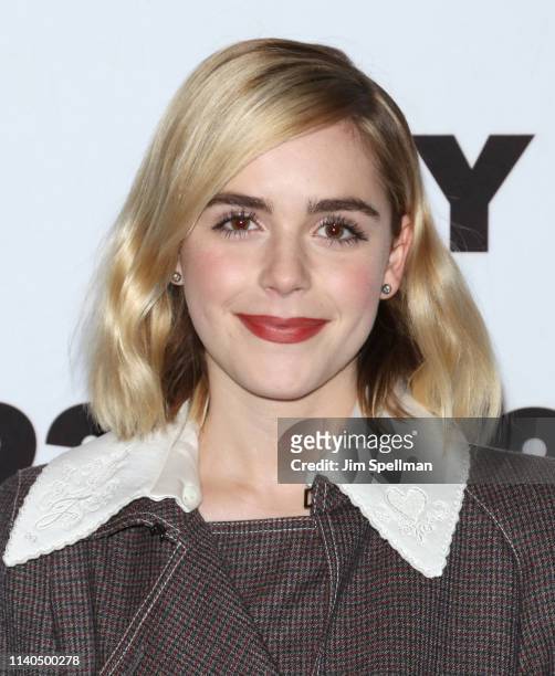 Actress Kiernan Shipka attends a conversation for Netflix's "Chilling Adventures Of Sabrina" at the 92nd Street Y on April 04, 2019 in New York City.