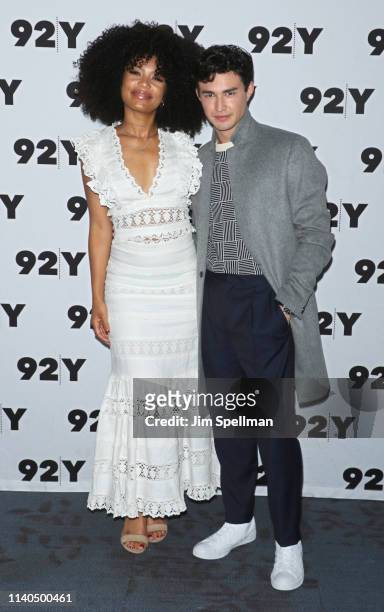 Actors Jaz Sinclair and Gavin Leatherwood attend a conversation for Netflix's "Chilling Adventures Of Sabrina" at the 92nd Street Y on April 04, 2019...