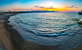 Sunset over Poli beach on Cyprus