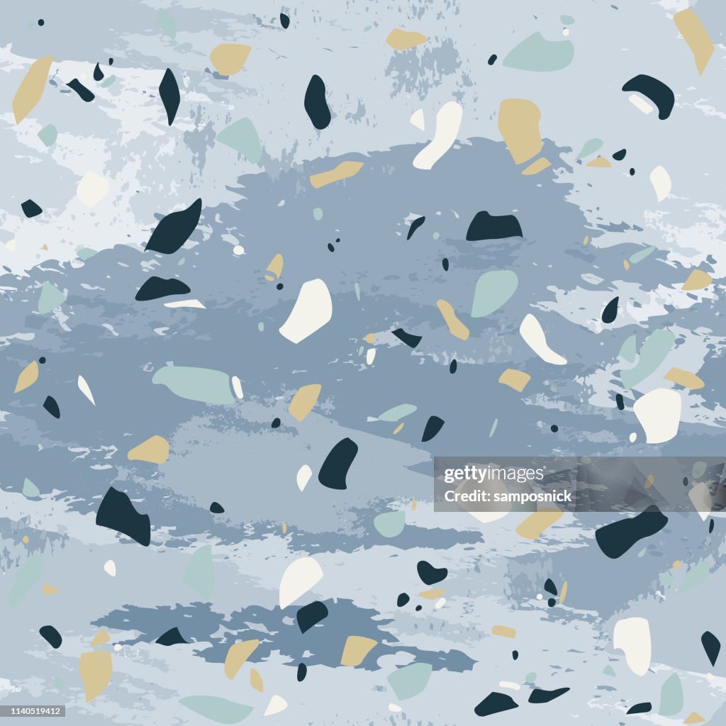 Watercolour Marble Stone Terrazzo Seamless Pattern
