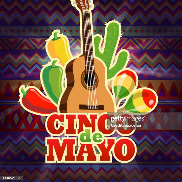 cinco de mayo mexican celebration - mariachi stock-grafiken, -clipart, -cartoons und -symbole