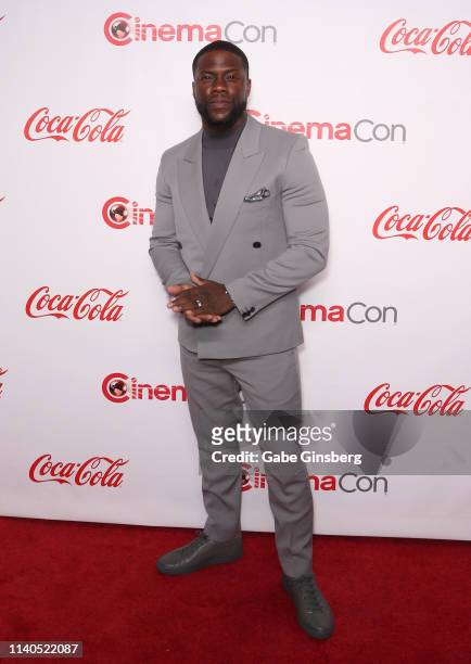 Recipient of the "International Star of the Year" award actor and comedian Kevin Hart attends the CinemaCon Big Screen Achievement Awards at Omnia...