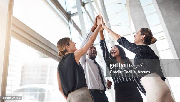 u zult altijd slagen met het juiste team! - diverse professionals hands stockfoto's en -beelden