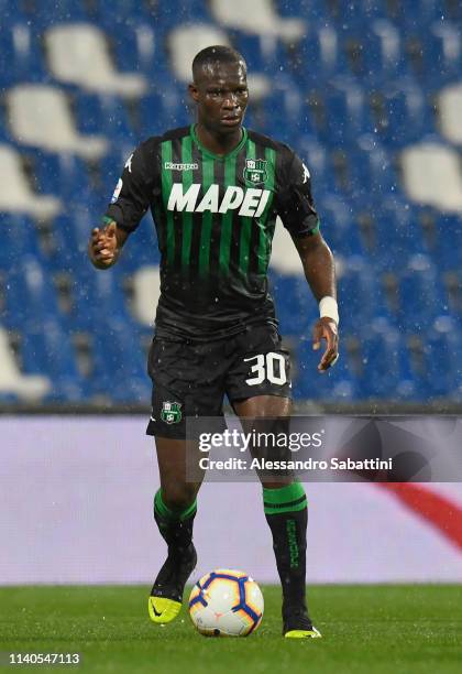 Khouma Babacar of Sassuolo in action during the Serie A match between US Sassuolo and Chievo at Mapei Stadium - Citta' del Tricolore on April 4, 2019...